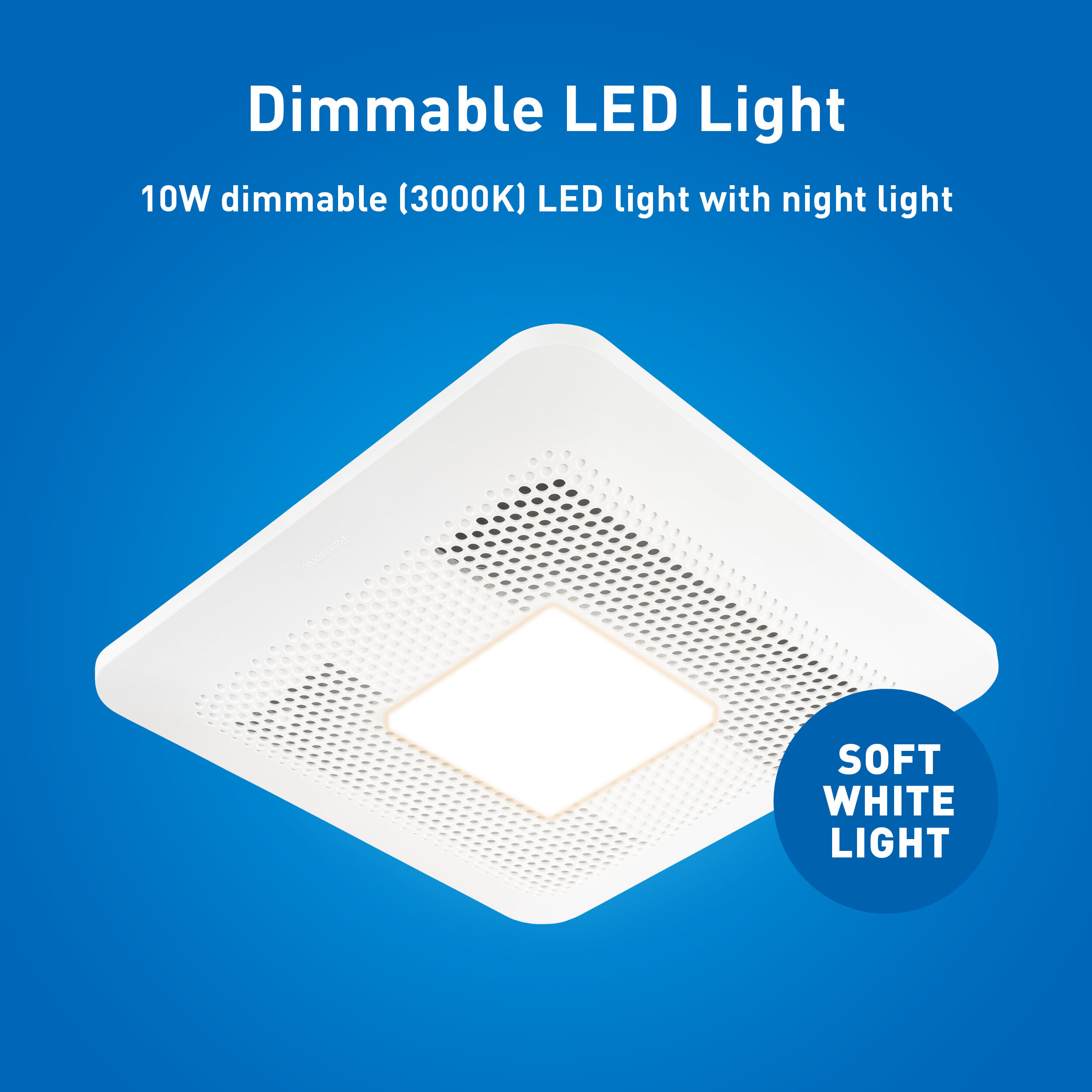 Whisper Remodel® DC Exhaust Fan with LED Light, Pick-A-Flow